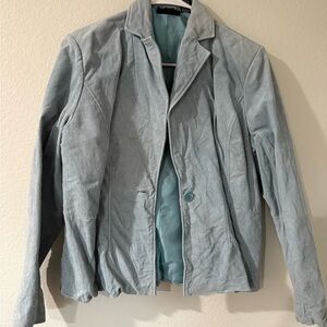 Relativity Light Blue Leather Jacket